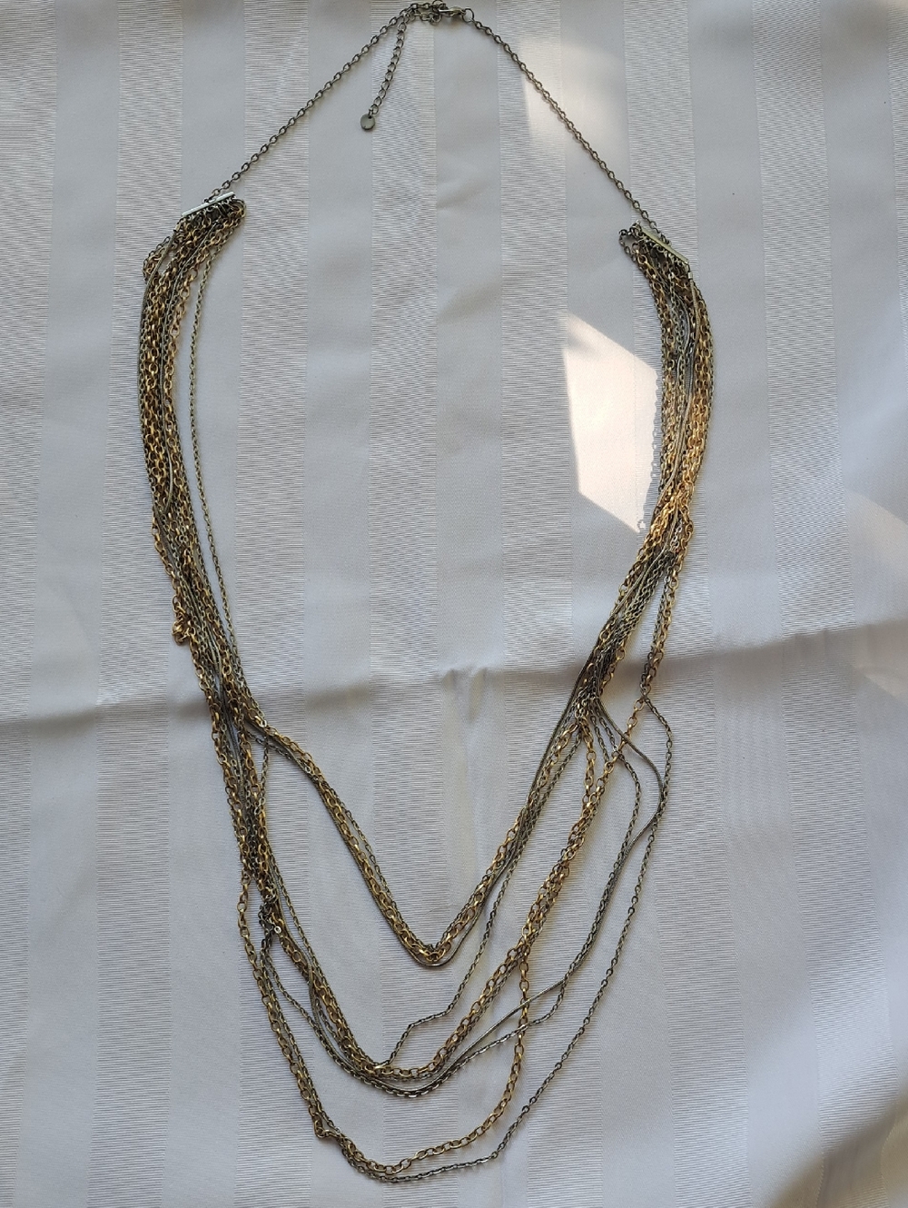 Multi-Strand Gold & Silver Layered Necklace - Women Jewelry